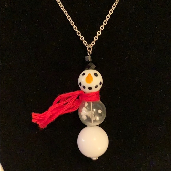 Jewelry - Glass Snowman Necklace